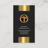 輝くスタイリッシュ絶妙な金ゴールドレーベルの便利屋 名刺 (裏面)