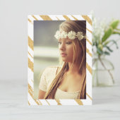 輝くストライプ写真招待状 招待状 (スタンド正面)