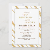 輝くストライプ写真招待状 招待状 (裏面)