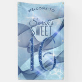 輝くスワール Sweet Sixteen ブルー ID652 横断幕 (縦)