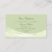 輝くダイヤモンドと豪華なパステルセージ緑 名刺 (裏面)