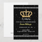 輝くダイヤモンドのクラウン - 背景をお選びください 招待状 (正面/裏面)