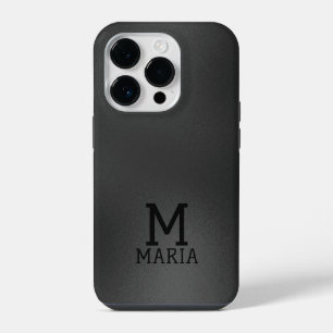 輝くダークグレーの抽象的な背景 iPhone 14 PROケース
