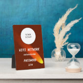 輝くダ茶色の革がシェアWifiネットワーク フォトプラーク (側面)