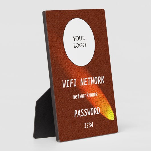 輝くダ茶色の革がシェアWifiネットワーク フォトプラーク (側面)