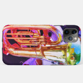 輝くチューバの煌めき ブラスバンド Case-Mate iPhoneケース (裏面(横))