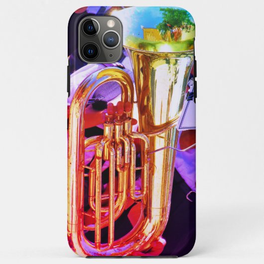輝くチューバの煌めき ブラスバンド Case-Mate iPhoneケース (裏面)
