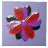 輝くデイジー花瓦 タイル (正面)