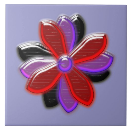 輝くデイジー花瓦 タイル (正面)