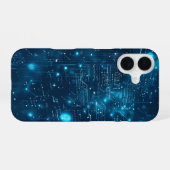 輝くデータフロー iPhone 16ケース (裏面横)