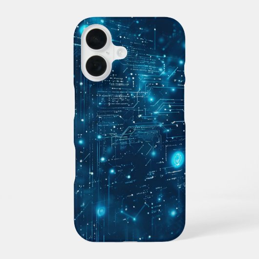 輝くデータフロー iPhone 16ケース (裏面)