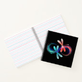 輝くトンボのあるインフィニティ ノートブック (内部)