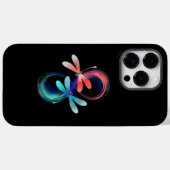 輝くトンボのあるインフィニティ Case-Mate iPhoneケース (裏面 (横))
