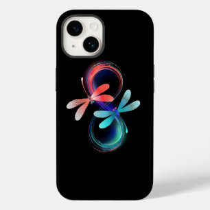 輝くトンボのあるインフィニティ Case-Mate iPhone 14ケース