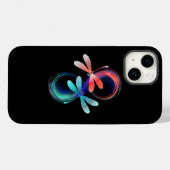 輝くトンボのあるインフィニティ Case-Mate iPhoneケース (裏面 (横))