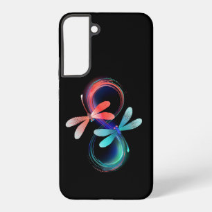 輝くトンボのあるインフィニティ SAMSUNG GALAXY S22+ケース