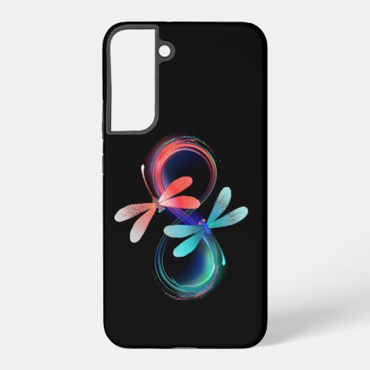 輝くトンボのあるインフィニティ SAMSUNG GALAXYケース (裏面)