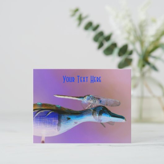 輝くトンボのカスタマイズポストカード ポストカード (スタンド正面)