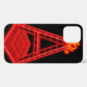 輝くネオンの赤い文字Aと王冠のシンボル Case-Mate iPhoneケース (裏面 (横))