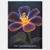 輝くネオングローフラワーアート マグネット (正面)