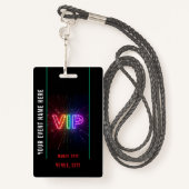 輝くネオンレインボーVIPオールアクセスイベント バッジ (裏面ランヤード)