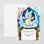 輝くハッピードラゴン誕生日 サンキューカード (正面/裏面)