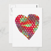 輝くハートのポストカード ポストカード (正面/裏面)