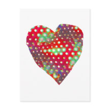 輝くハートのポストカード