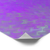 輝くバイオレットのマーブルアート ポスター (角)
