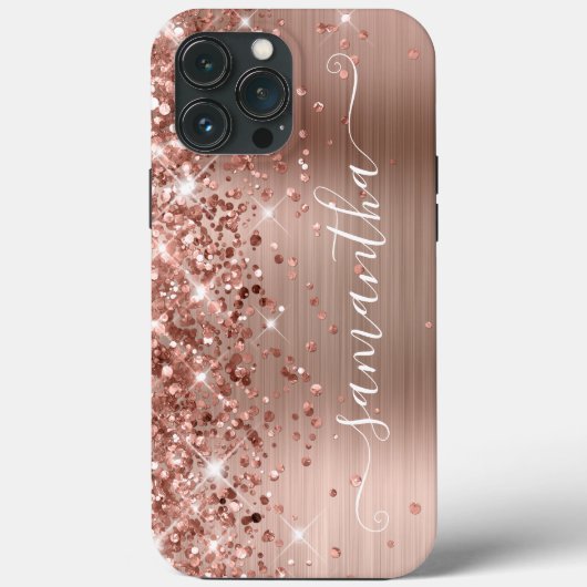 輝くバラゴールド箔 モダンガーリーシグネチャー Case-Mate iPhoneケース (裏面)
