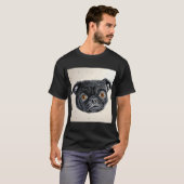 輝くパグのゾイー Tシャツ (正面フル)