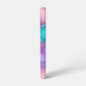 輝くパステル雪の結晶 SAMSUNG GALAXYケース (左側面)