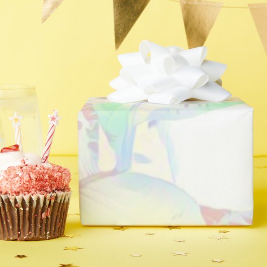 輝くパステル ボタニカル リーフ ラッピングペーパー (誕生日パーティー)