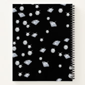 輝くパーソナライズされたダイヤモンド ノートブック (裏面)