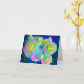 輝くパーリーローズ カード (黄色い花)
