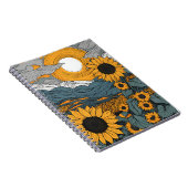 輝くヒマワリと天空のCを持つノート ノートブック (右側)