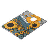 輝くヒマワリと天空のCを持つノート ノートブック (左側)