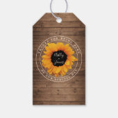 輝くヒマワリの名前ありがとう ギフトタグ (正面)