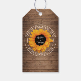輝くヒマワリの名前ありがとう ギフトタグ