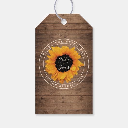 輝くヒマワリの名前ありがとう ギフトタグ (裏面)