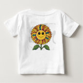 輝くヒマワリ ベビーTシャツ (裏面)