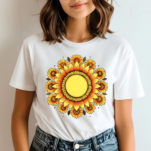 輝くヒマワリ Tシャツ