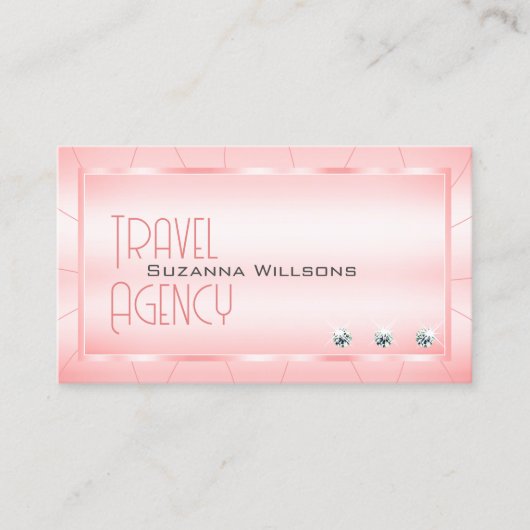 輝くピンクとダイヤモンドとロゴルクセングラマー 名刺 (正面)