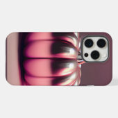 輝くピンクのカボチャ iPhoneケース (裏面横)