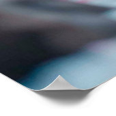 輝くピンクの木々を持つ幻想的な夢風景 ポスター (角)