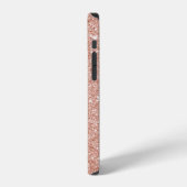 輝くピンクの煌めき iPhoneケース (左側面)