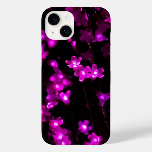 輝くピンクの花のライト Case-Mate iPhoneケース (裏面)