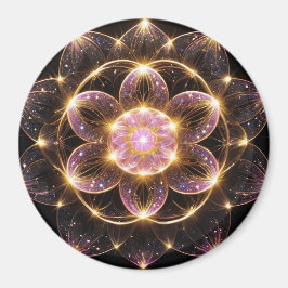 輝くピンクの華マグネット マグネット