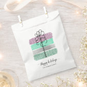 輝くファンシーギフト包まれたハッピーホリデー フェイバーバッグ (クリップ留めされた状態)