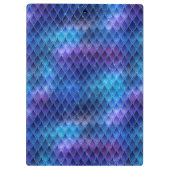 輝くブルー&グリッターグラデーションドラゴンはかりで測 クリップボード (裏面)